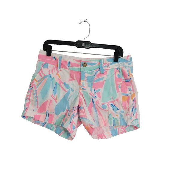 Lilly Pulitzer Pants - Lilly Pulitzer The Callahan Chino Short‎ Womens Size 4 Flat Cuffed Art Floral